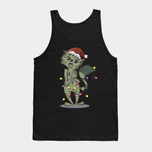 Christmas Carol Singer Cats Caroler for Cat Lovers Tank Top